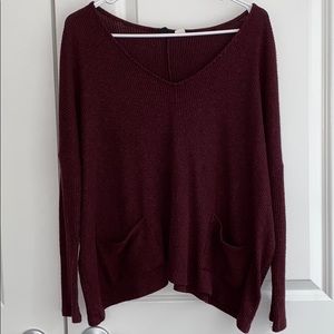 Burgundy sweater